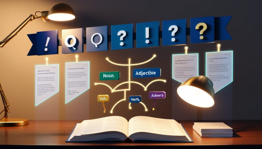 Leonardo_Phoenix_09_3D_banner_with_floating_punctuation_marks_0