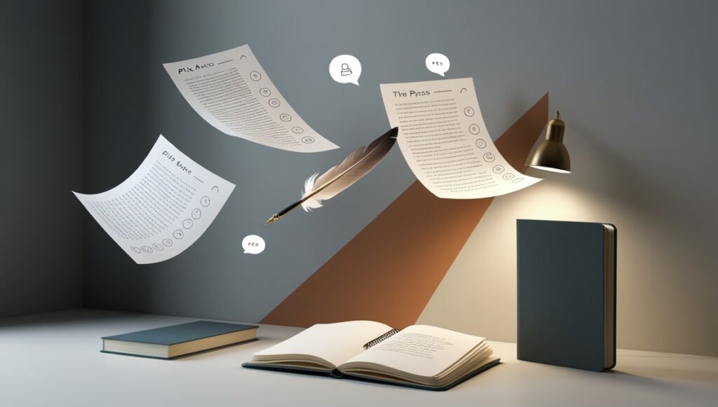 Leonardo_Phoenix_09_3D_scene_of_a_minimalist_writers_desk_floa_0
