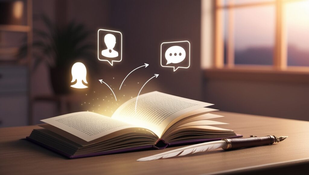 Leonardo_Phoenix_09_A_3Dstyle_banner_of_an_open_storybook_on_a_1