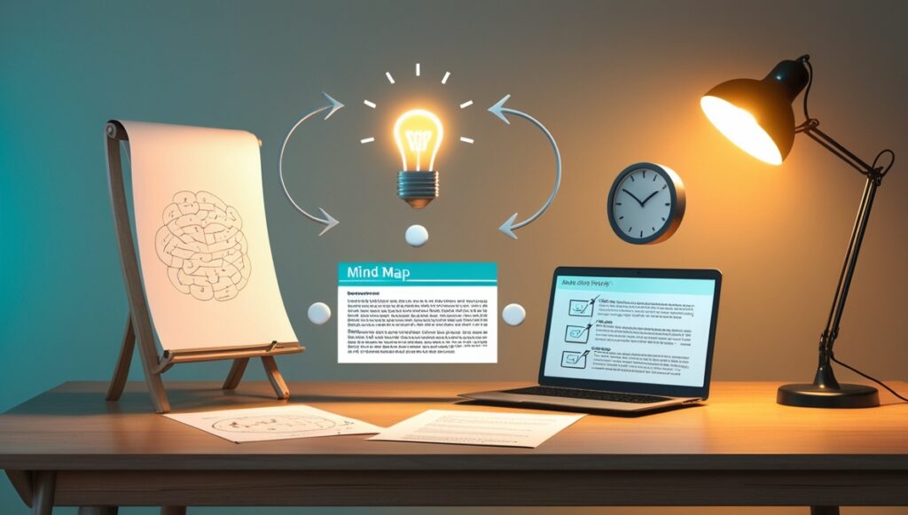 Leonardo_Phoenix_09_A_3Dstyle_banner_showing_a_wooden_desk_wit_1