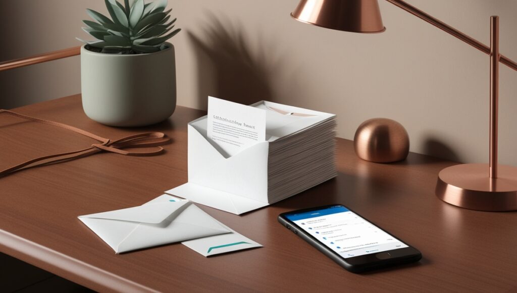 Leonardo_Phoenix_09_3D_scene_on_a_warm_walnut_desk_a_stack_of_0